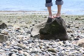 standing on rock